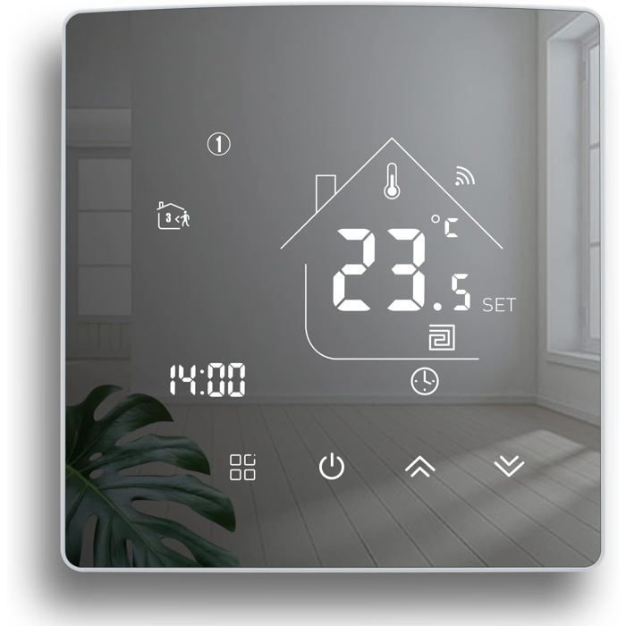 Termostato programmabile - AIMOONSA - Termostato Smart WiFi - Tuya Wi‑Fi - Google Home/Alexa - Programmabile 5+1+1