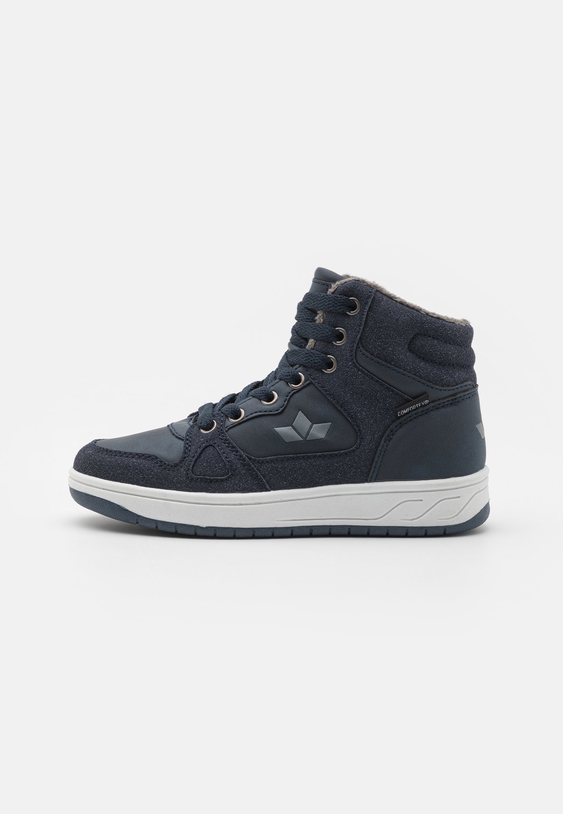 LICO COLDEN - Enkellaarsjes met vetersluiting - marineblauw/grijs