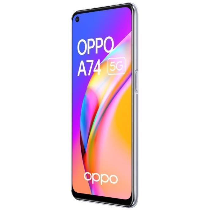 Smartphone OPPO A74 5G - 128GB Cinza - Tela FHD+ de 6,5