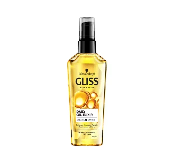 GLISS OIL NUTRITIVE DAILY OIL-ELIXIR OLEJEK DO WŁOSÓW DO WŁOSÓW PRZESUSZONYCH I NADWYRĘŻONYCH 75ML