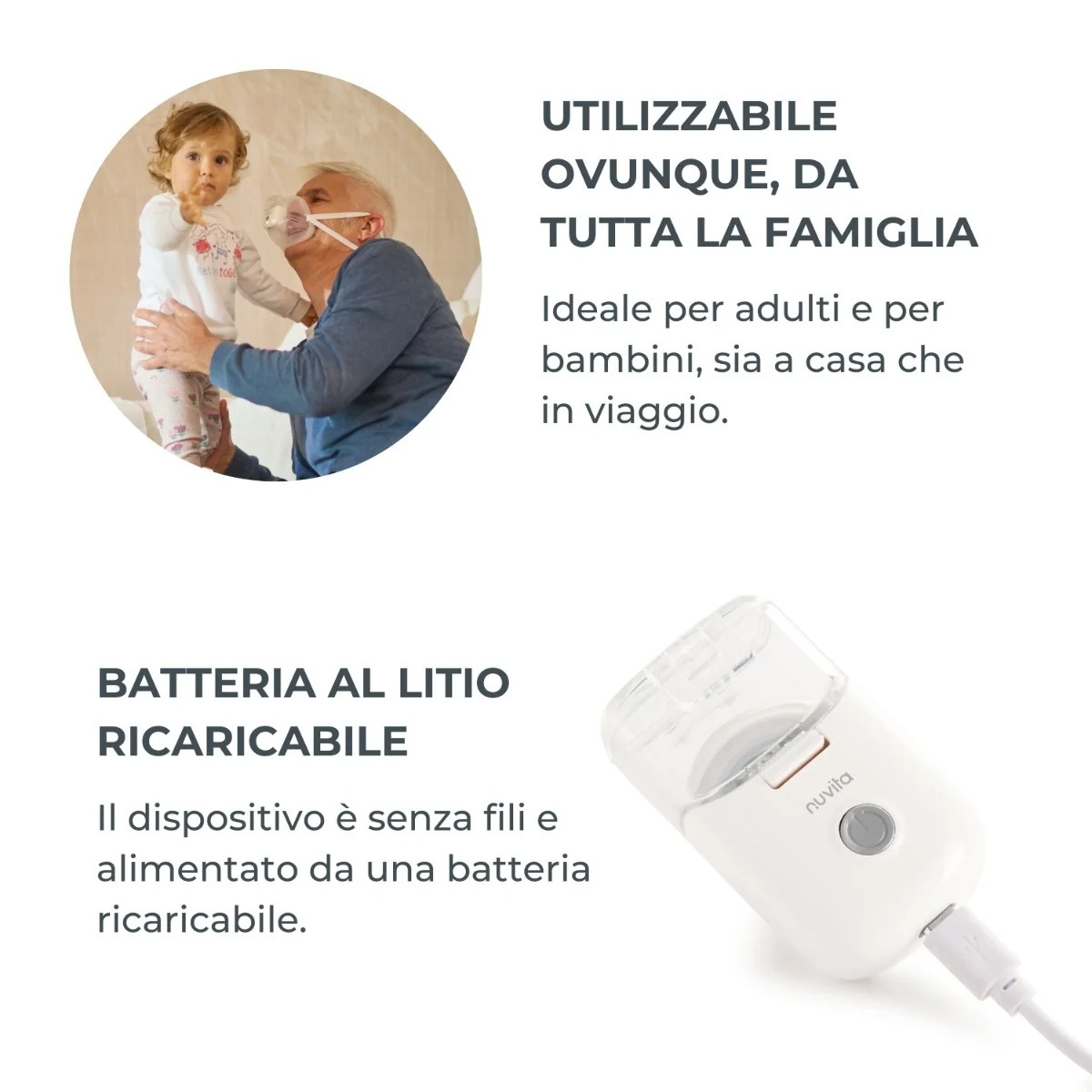 NUVITA Nuvita Aerosol Mesh draagbaar handapparaat