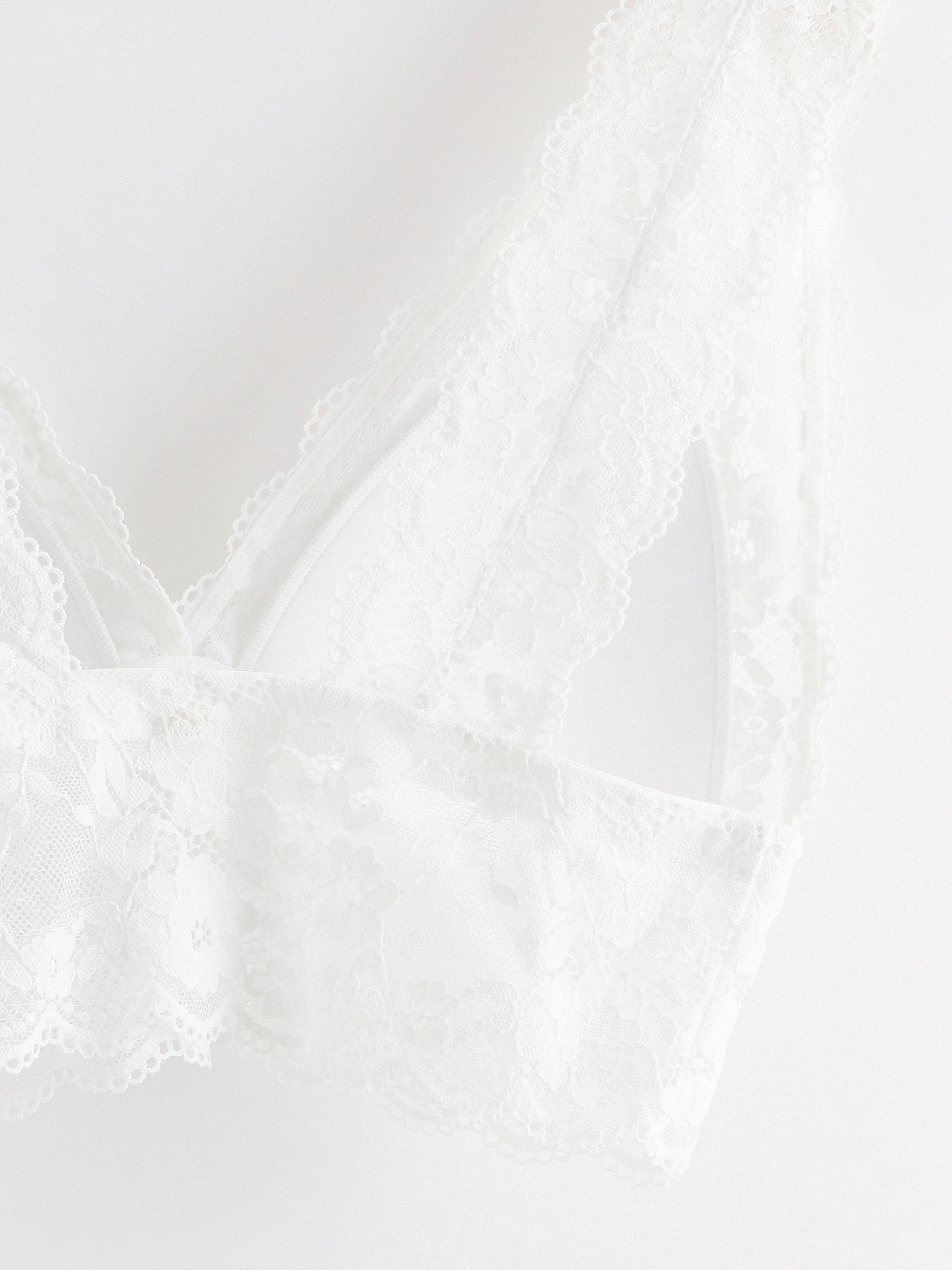 Bralette con encaje blanco
