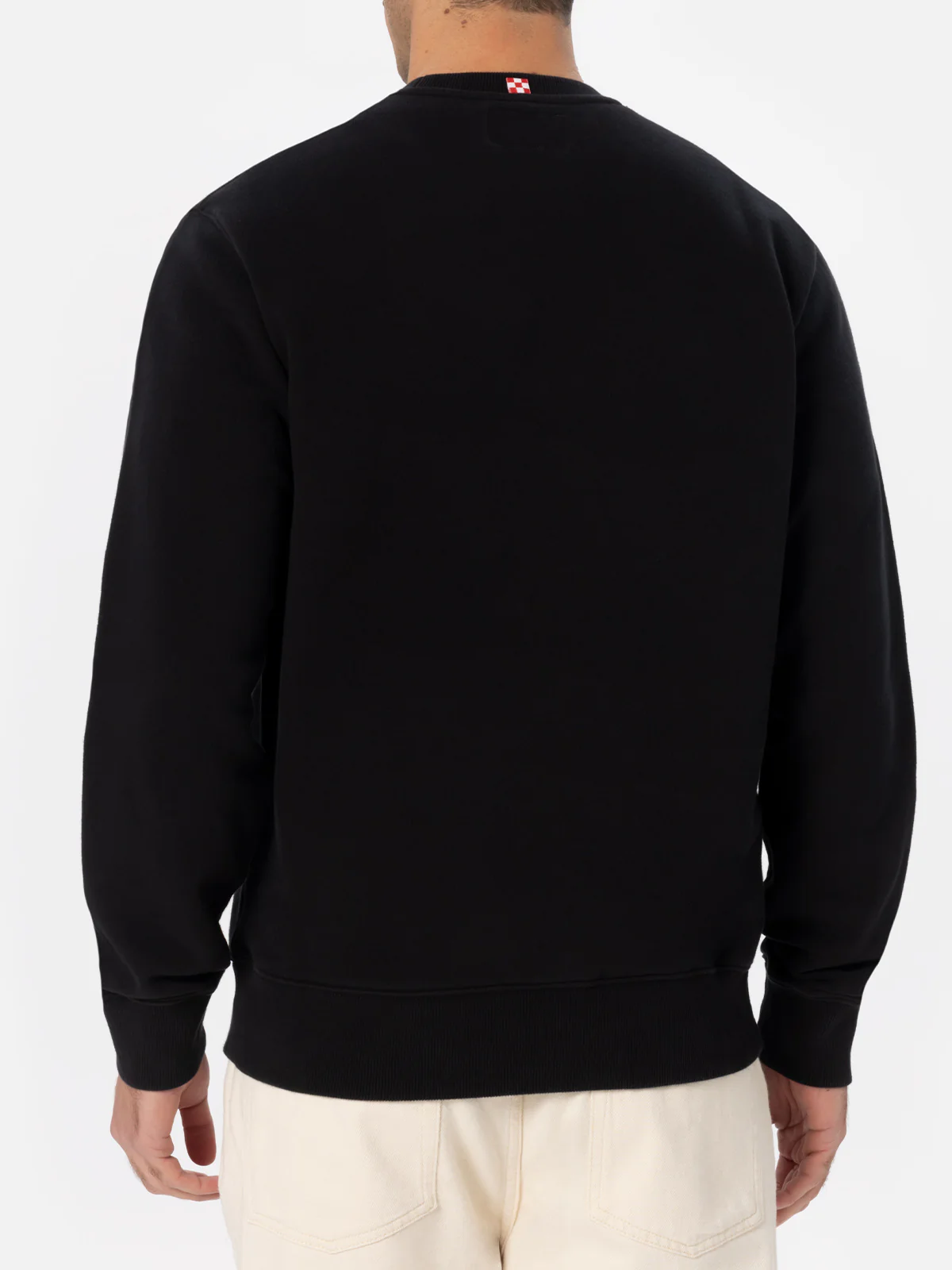 Soho herensweatshirt in zwart met St. Barth-borduurwerk