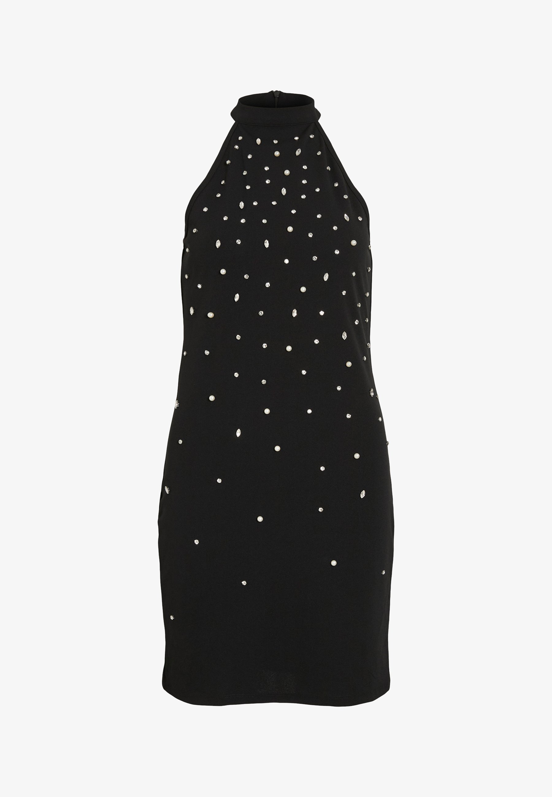 VILA VICLARA HALETR FEESTJURK - Cocktailjurk / Feestjurk - zwart