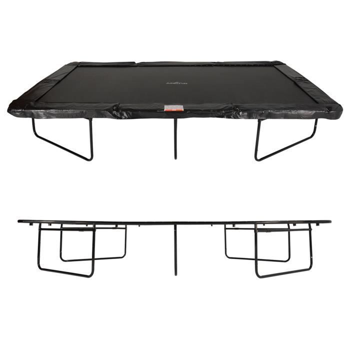 XXXL Rectangular Garden Trampoline - FAMILY - 518cm x 305cm, delivered with safety net, protective mat and ladder