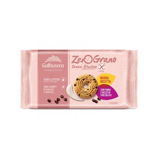 GALBUSERA ZEROGRANO Galbusera Zerograno Kekse mit Sahne und Schokoladenstückchen 220 g