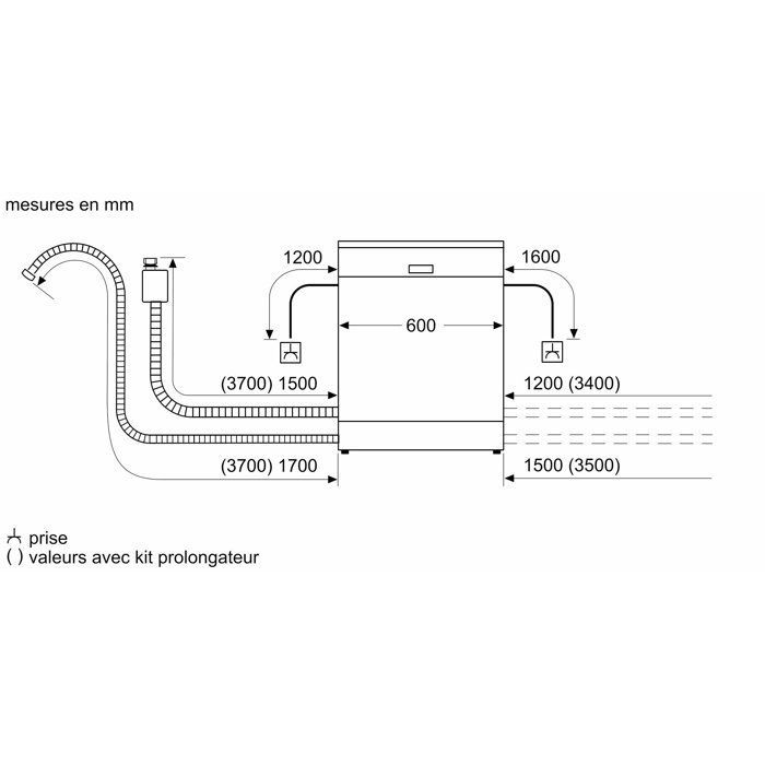 Lavastoviglie BOSCH SBH4HVX14E SER4 completamente integrata - 14 coperti - 60 cm di larghezza (extra alta) - 46 dB - Porta scorrevole