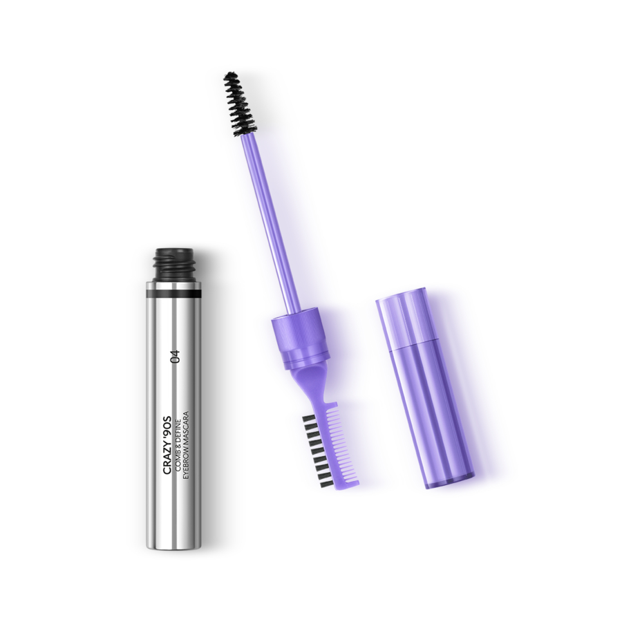 CRAZY '90S COMB & DEFINE EYEBROW MASCARA 04 Schwarz