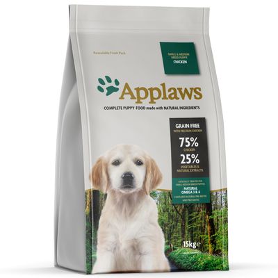 15 kg Applaws-puppy/aikuisten kuivaruoka koirille - 12 + 3 kg ilmaiseksi!*