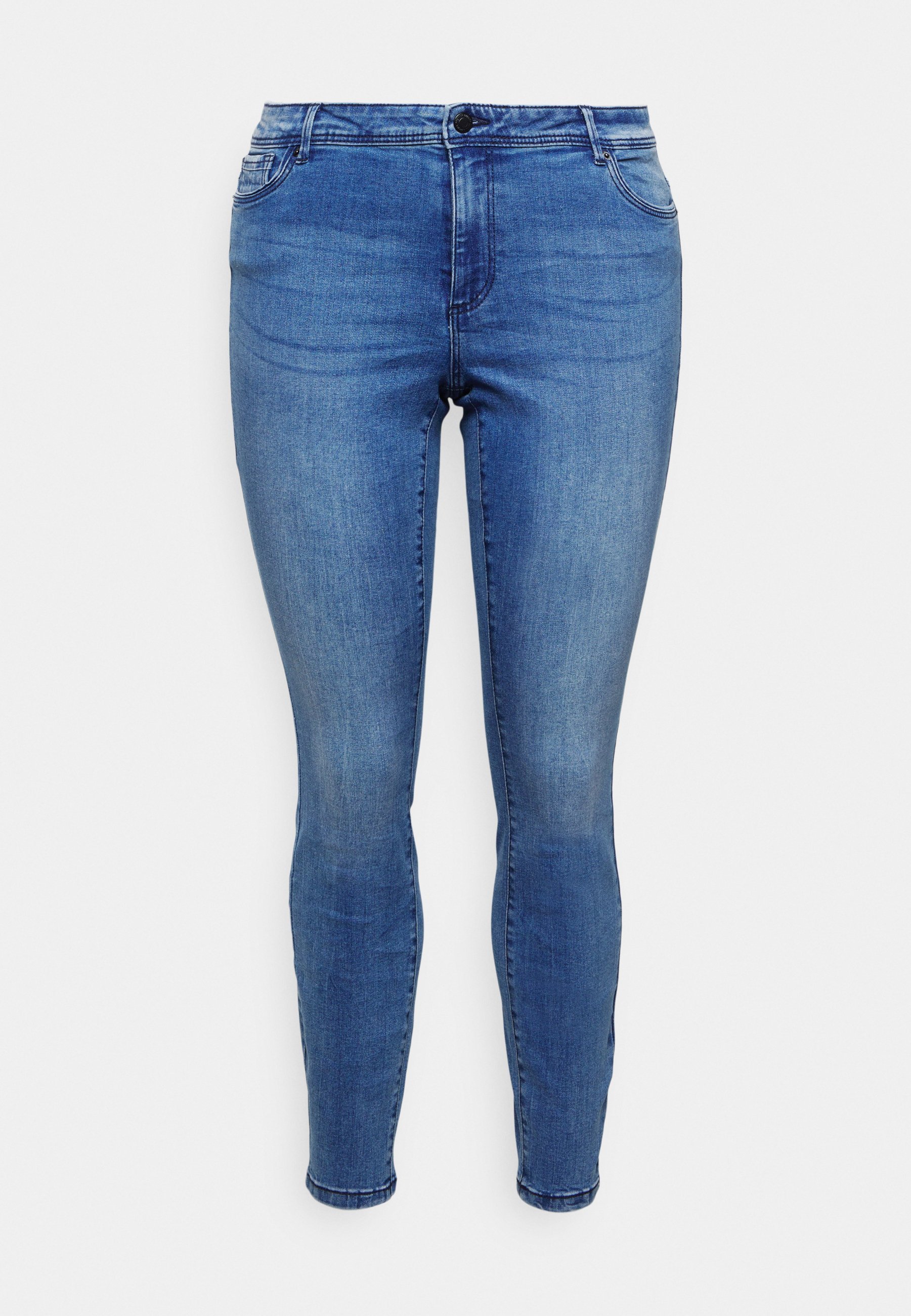 Vero Moda Curve VMFANYA - Jeans slim fit - denim blu medio