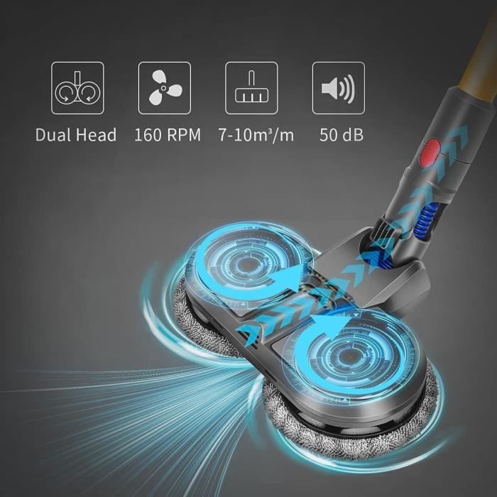 Dyson V15 V11 V10 V8 V7 Electric Mop Attachment with Water Tank and 12 Washable Mop Pads VACUUM CLEANER ACCESSORY