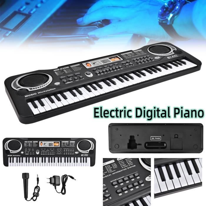 Clavier électronique musical - ZERODIS - HB015 - 61 touches - Microphone inclus - Prise UE 100-240V