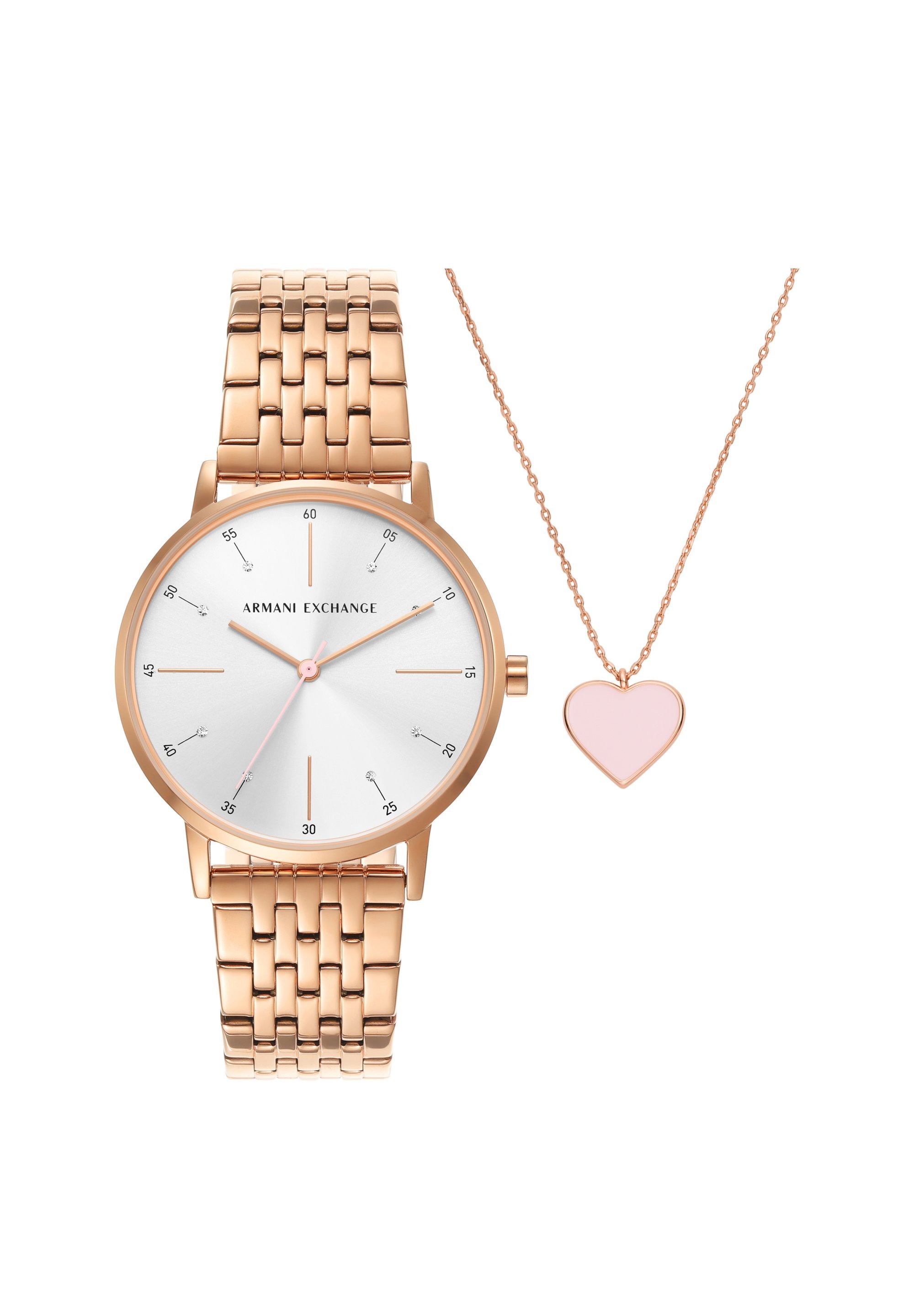 Armani Exchange SET - Halsketting - roségoudkleurig
