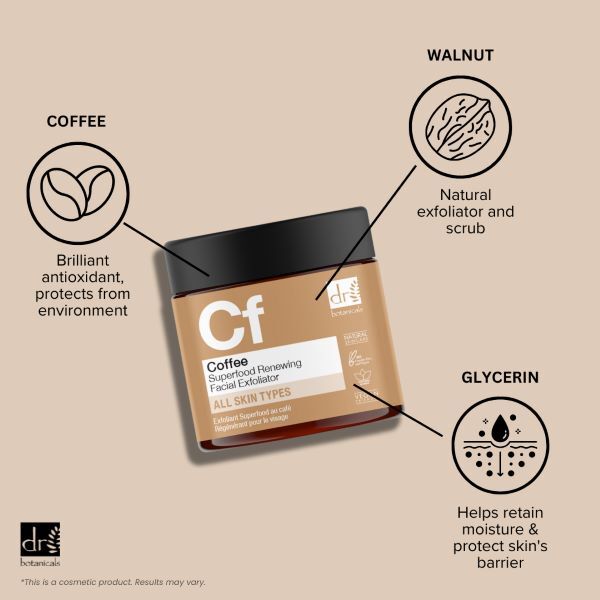 Dr Botanicals Coffee Superfood Vernieuwende Gezichtspeeling