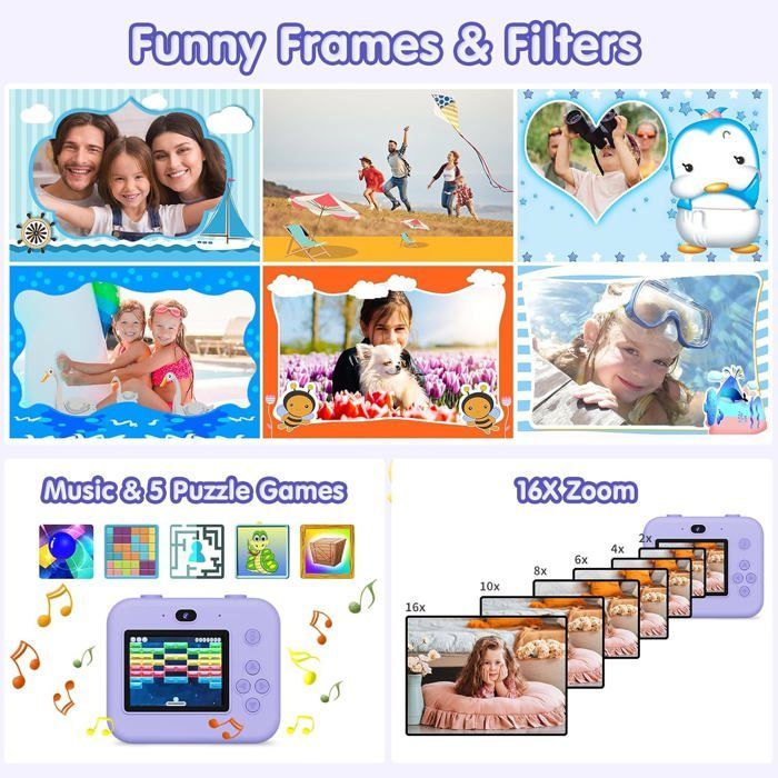 Appareil Photo Instantané Enfant 2.4