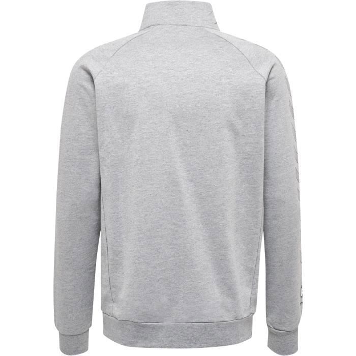 Jaqueta esportiva masculina Hummel Move Grid com zíper - Cinza - 3XL