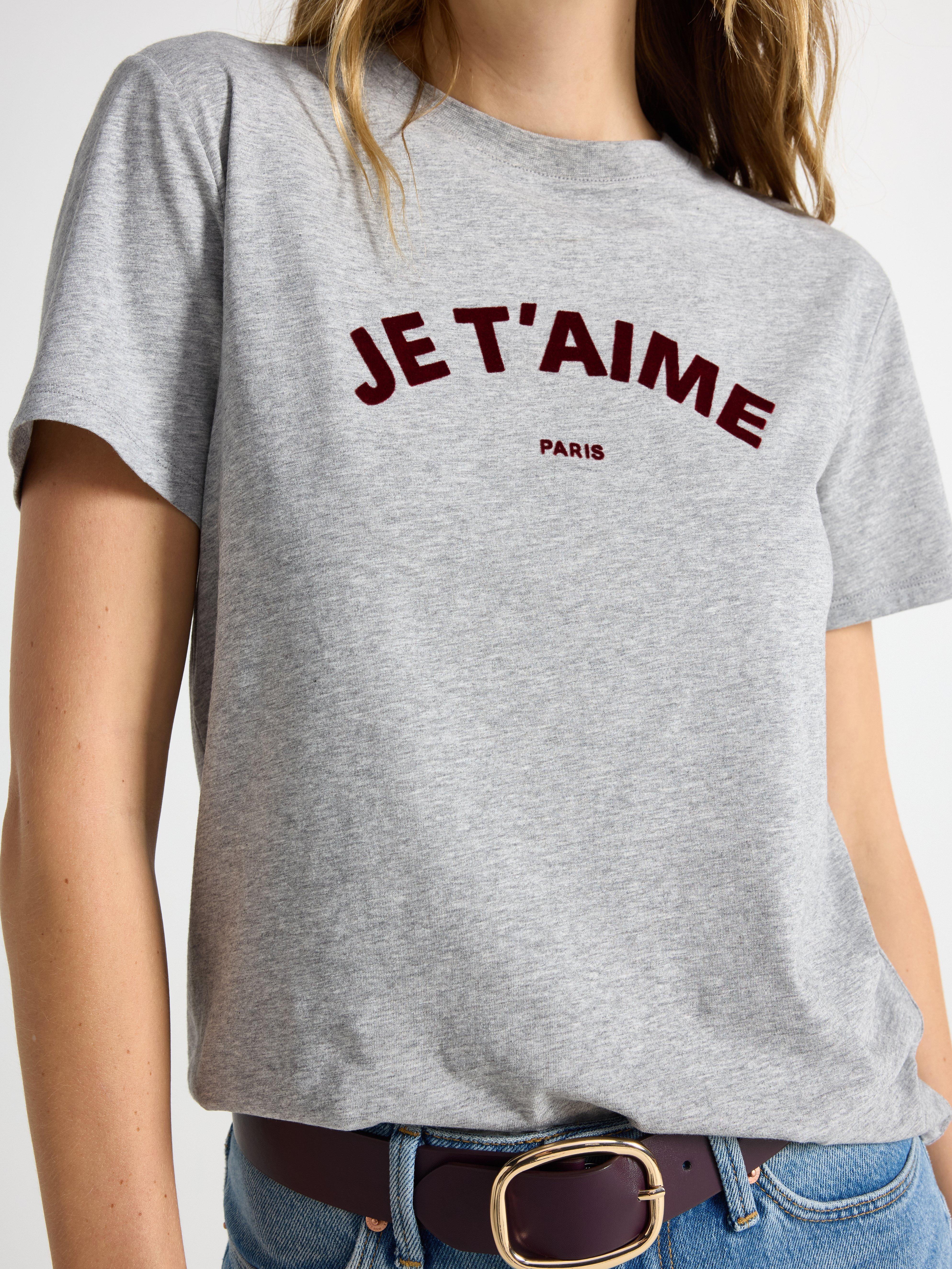 Camiseta gris jaspeada