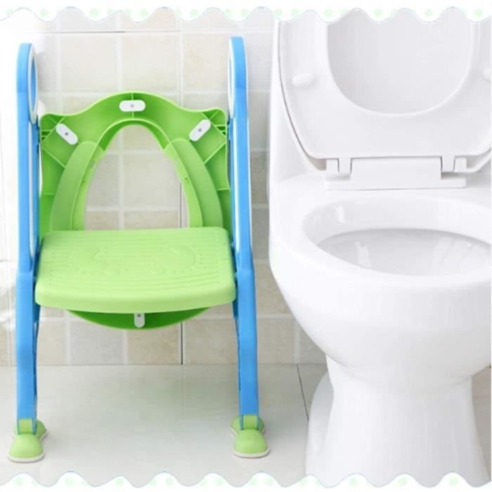 enfant chaise de toilette pliable et réglable escalator wc bébé doux rondelle de siège 4 couleurs (color : pink)
