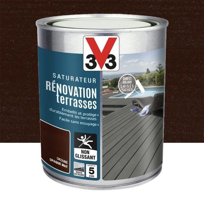 V33 - 106377 - Saturateur Renovation terrasses et bardages, Okoume 1L