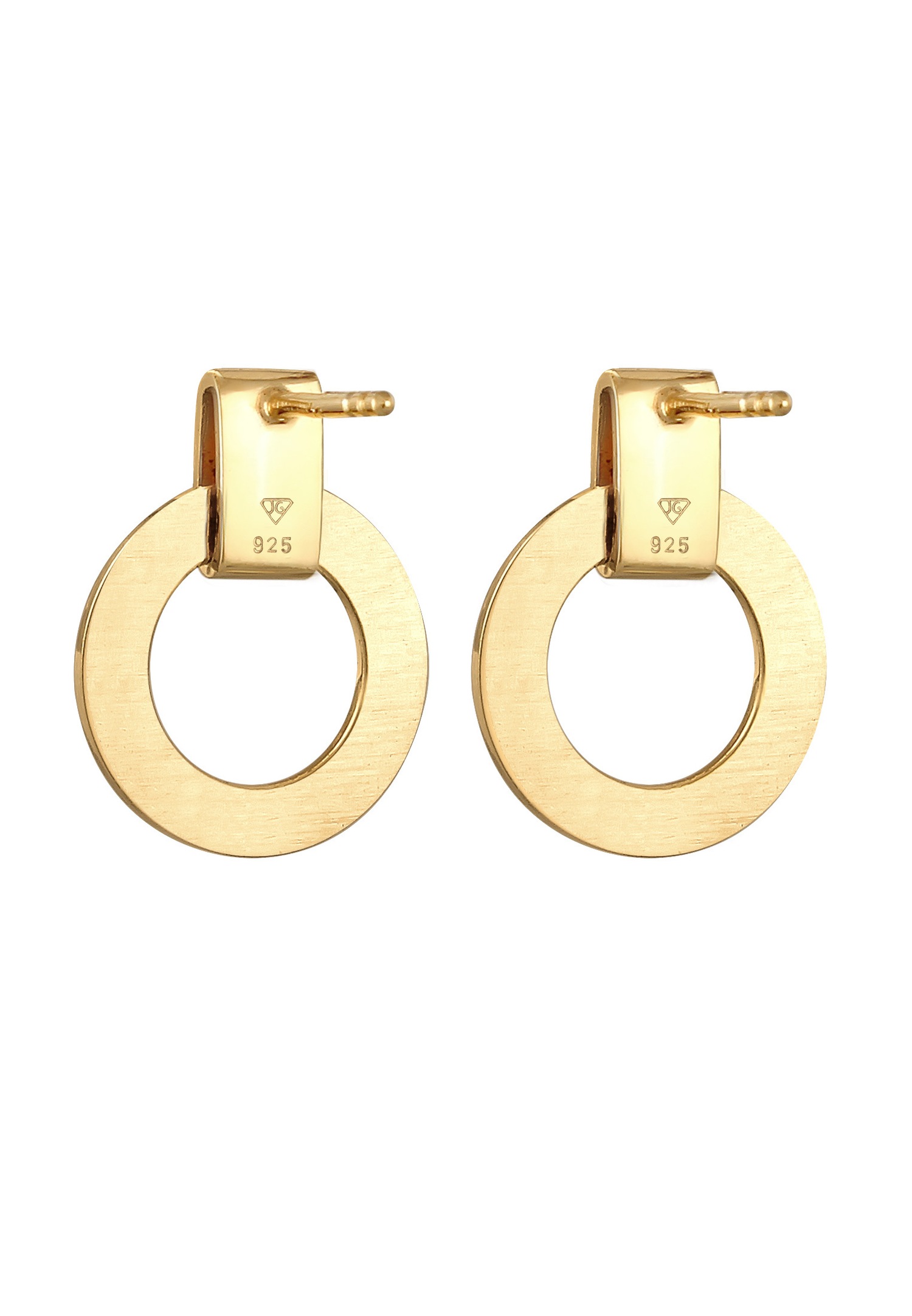 Elli Clous d'oreilles pour femmes Rond moderne en argent sterling 925