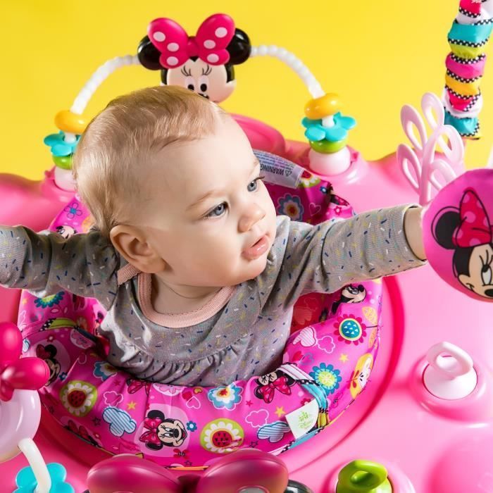 Minnie Mouse loopstoel met springgedeelte - Roze - Licht en geluid - DISNEY BABY