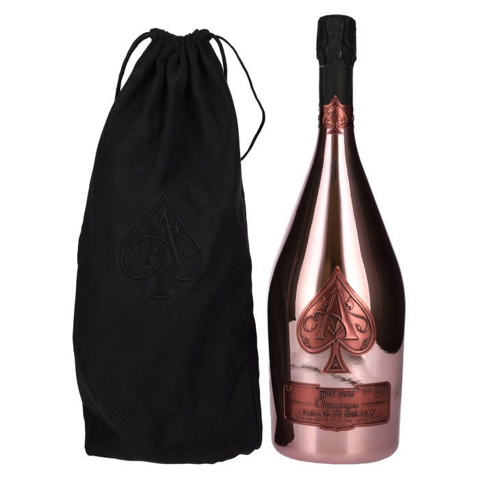 Champán rosado brut Armand de Brignac 12,5% vol. 1,5 l en bolsa de terciopelo