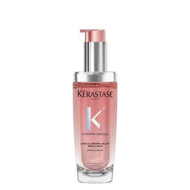 Kérastase Chroma Absolu L'Huile Chroma Éclat Aceite Capilar Recargable para Cabello Teñido, Brillo y Color, 75 ml