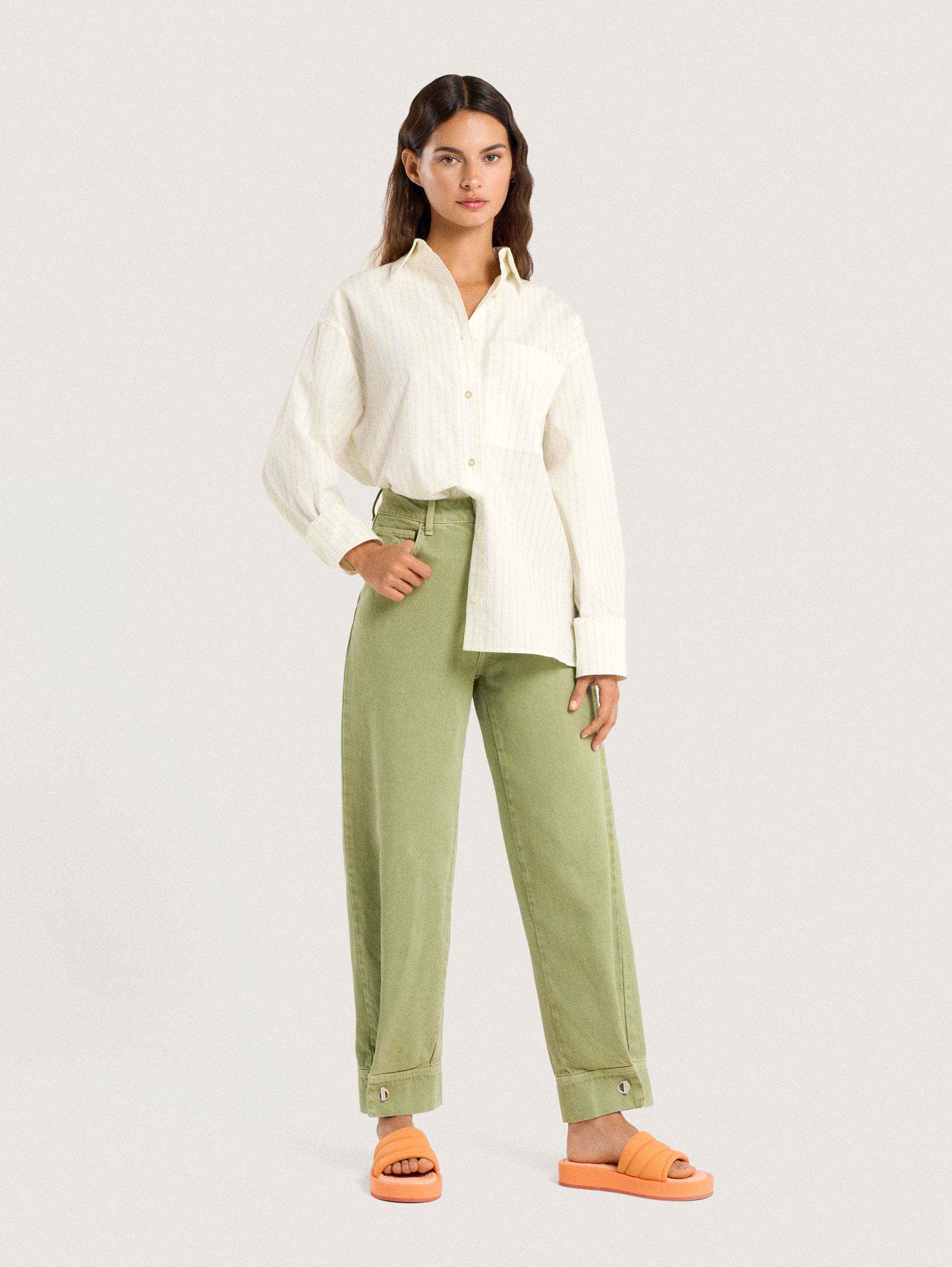 PANTALÓN DENIM AZORES VERDE