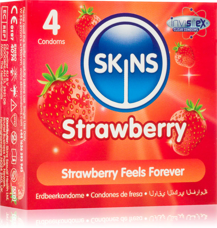 Preservativos para dispositivos médicos Skins Strawberry