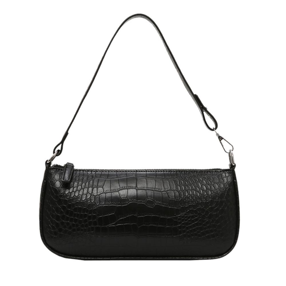 Borsa a tracolla da donna, grande capacità, vintage, in pelle PU opaca, borsa a mano da donna, lusso, firmato Bolsos Mujer Black T2G