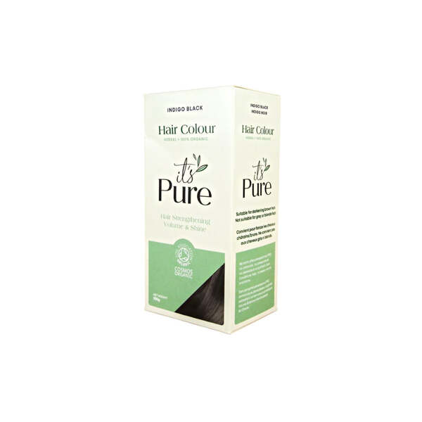 It's Pure Organic Indigo Black 100 % Naturlig Hårfarge 100 g