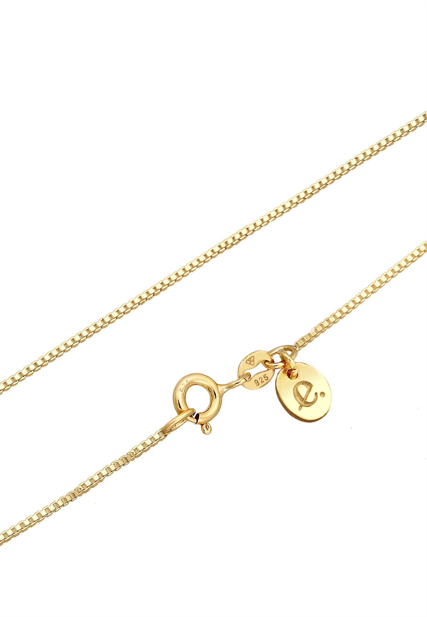 Elli PREMIUM Pendentif pour dames en pierres précieuses Basic Timeless avec quartz rose en argent sterling 925 plaqué or