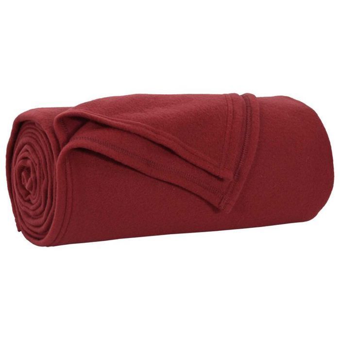 Decke – VIDAXL – Fleecedecke – Burgunderrot – 270 x 240 cm – Synthetisches Fleece