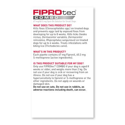 beaphar FIPROtec® COMBO Loppe- og flåttmiddel for hunder - S (2-10 kg)