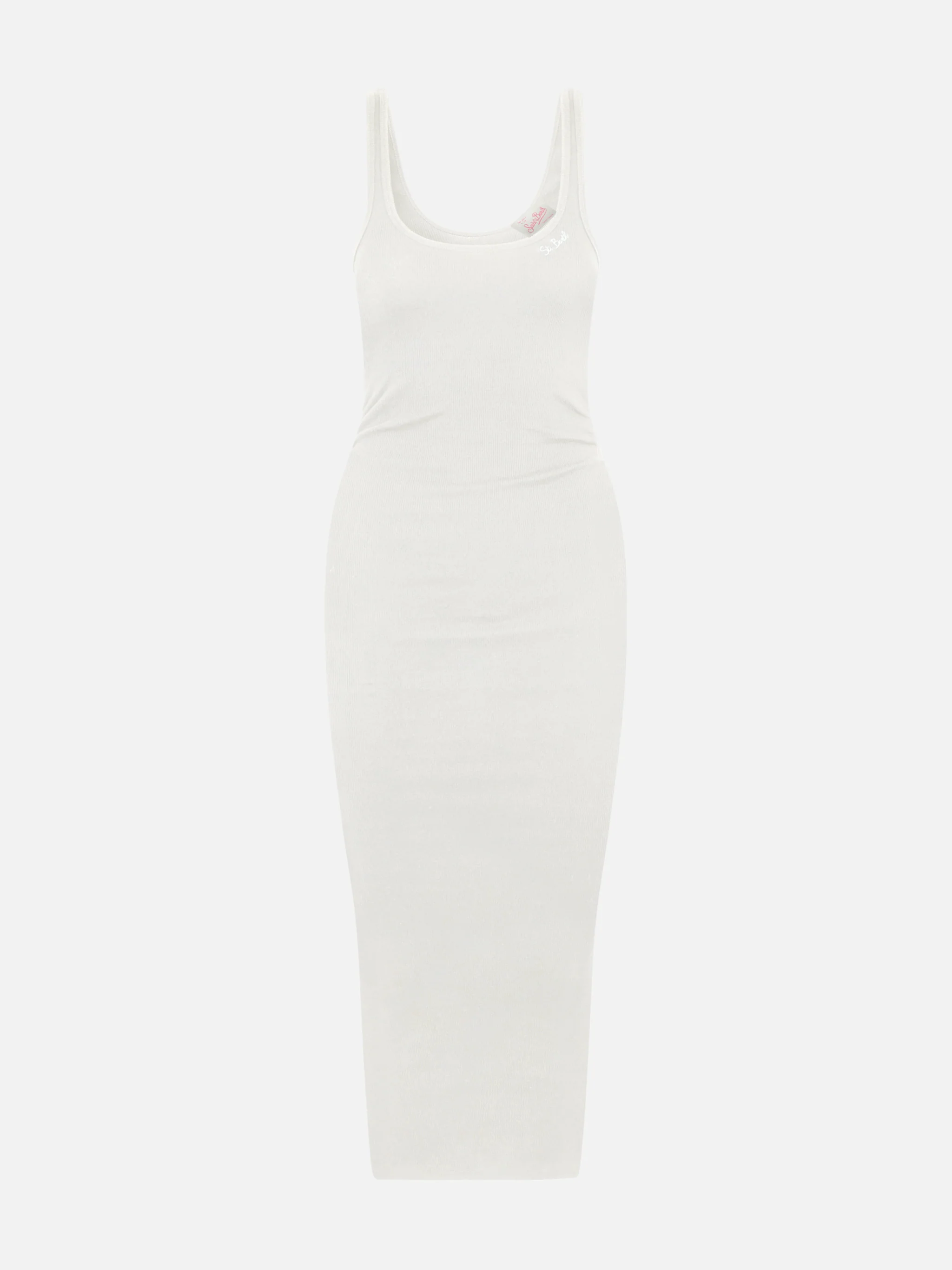 Dames tankjurk van geribbelde katoenen jersey