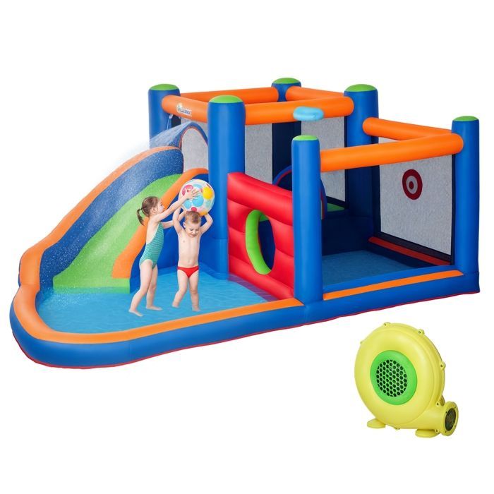 Outsunny - Inflatable Castle - Oxford Fabric - 380x340x170cm - Multicolor