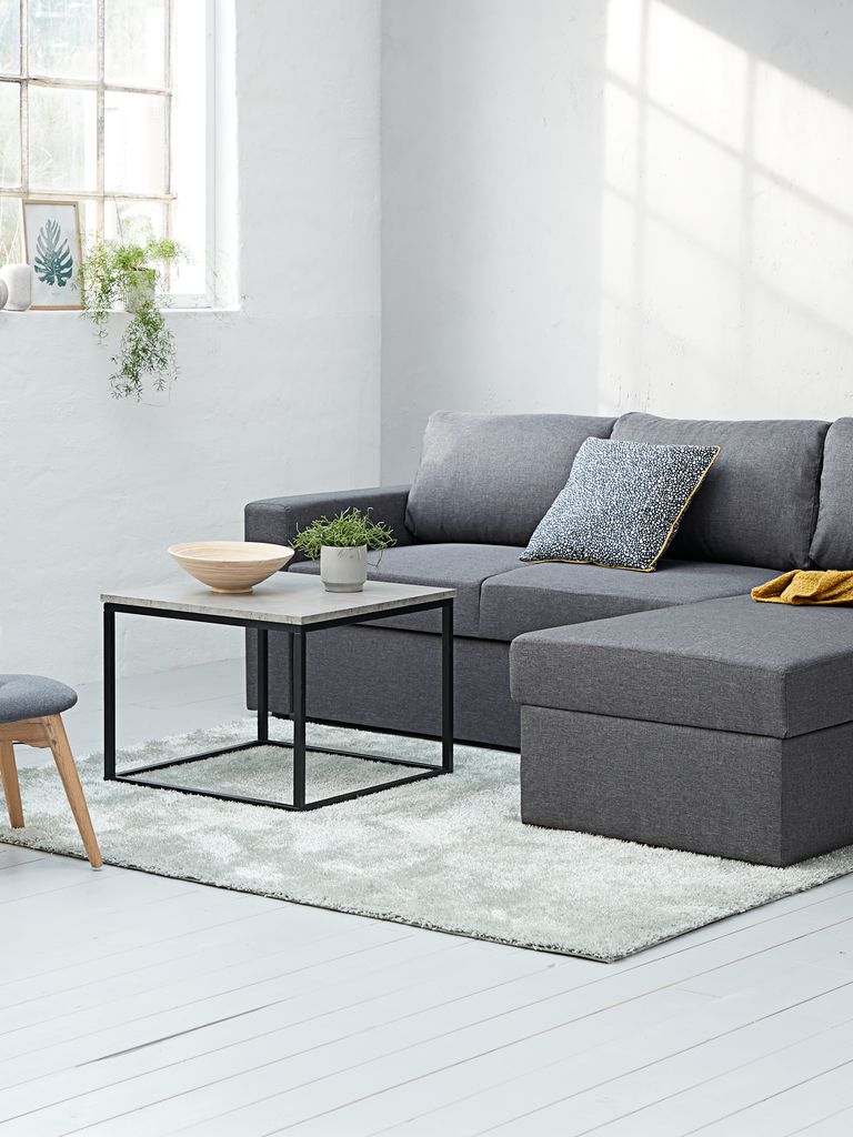 DOKKEDAL Rohový stôl DOKKEDAL 60x60 vo farbe betón