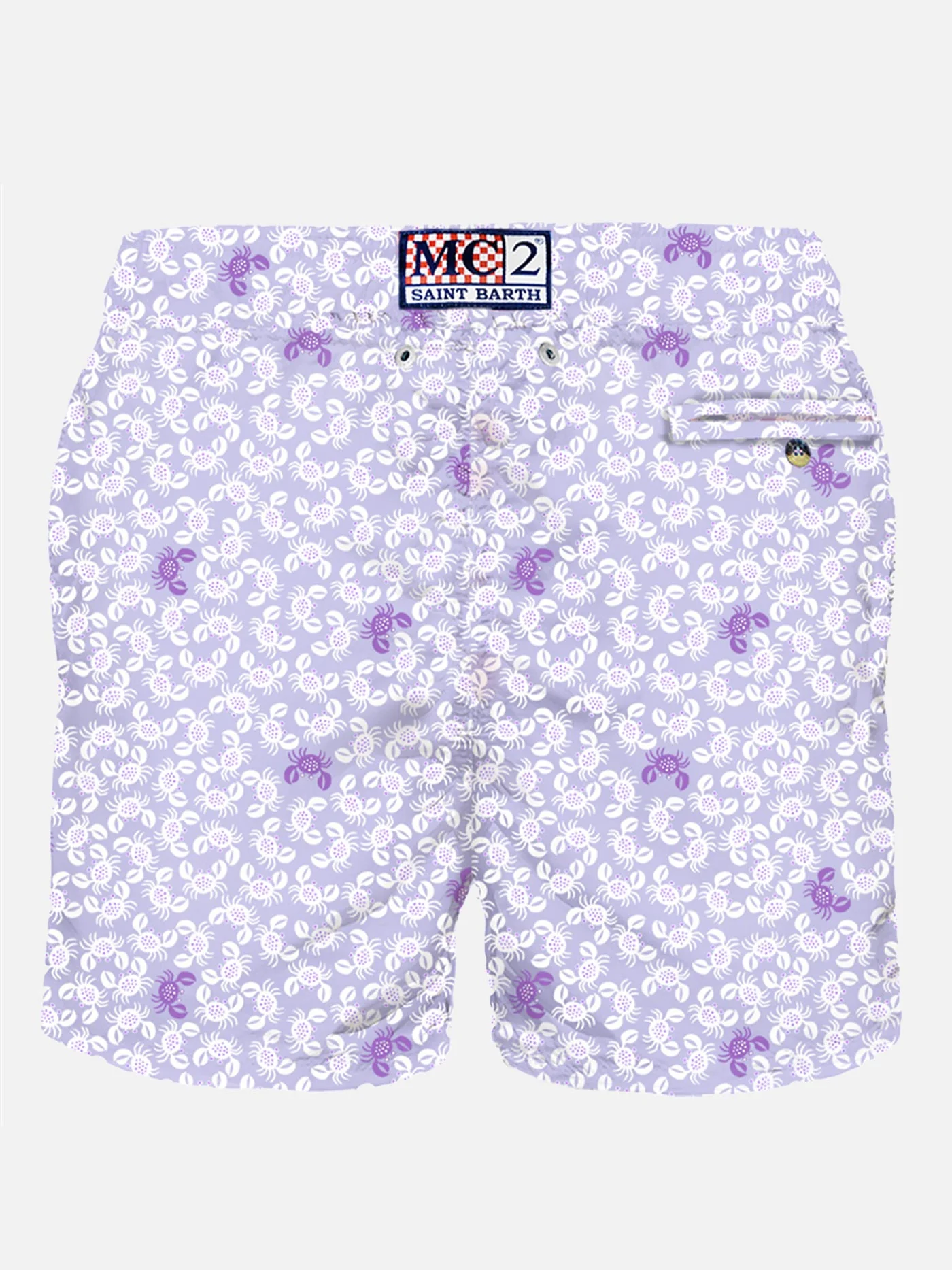 Leichte Herrenbadehose mit Krabbenmuster