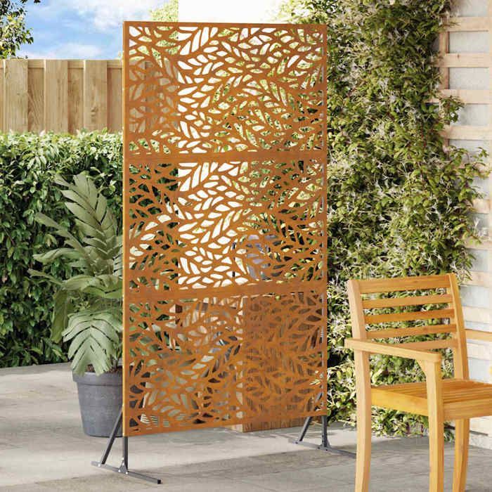 Panel de valla de acero Corten vidaXL con diseño de hojas | Gran diseño moderno, hecho para durar, perfecto para 868562
