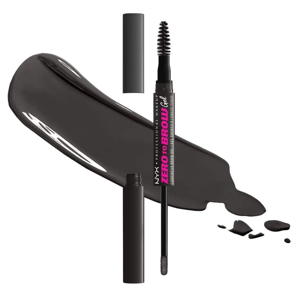 NYX Zero To Brow Żel do brwi Black