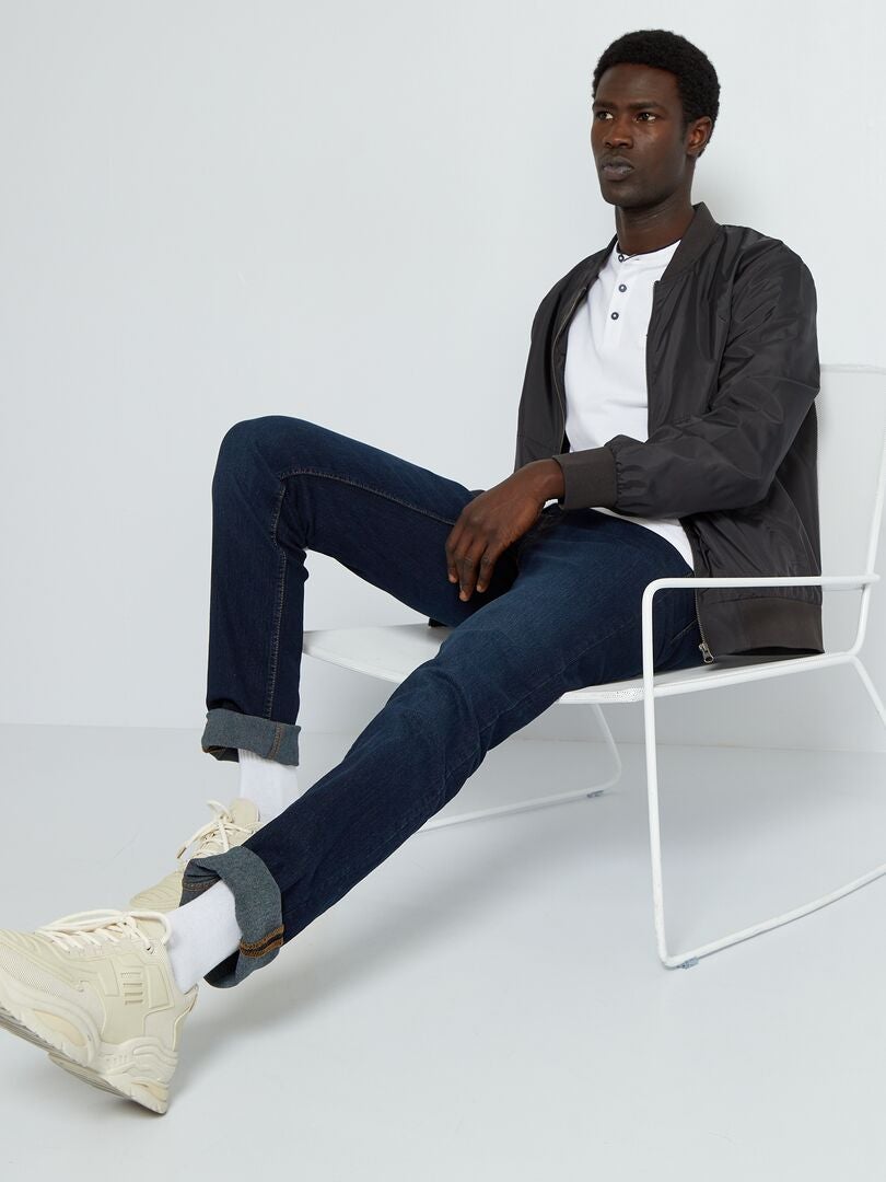 Calça jeans slim stretch tamanho L34 - azul índigo