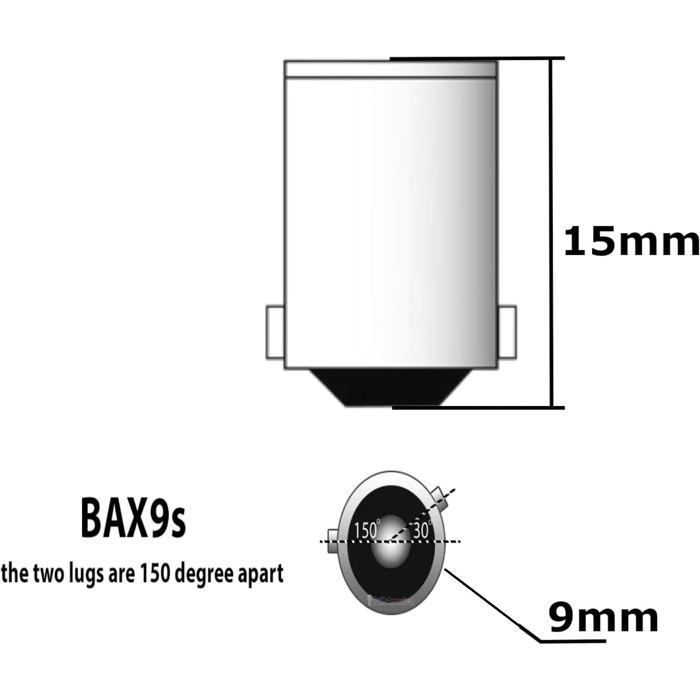 cyclingcolors 2x lamp 12V 6W BAX9S transparant auto motorfiets scooter