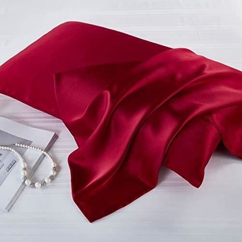 Federe - Rosse - Raso - 51 x 76 cm - Set da 2 - Lavabili in lavatrice