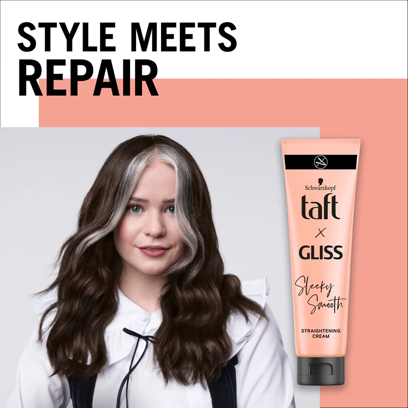 Schwarzkopf Taft x Gliss Creme Alisador para Cabelos