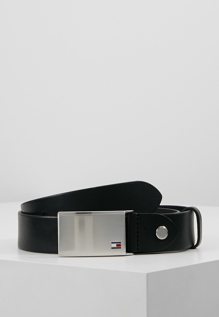 Tommy Hilfiger PLAQUE BELT - Zakelijke riem - zwart