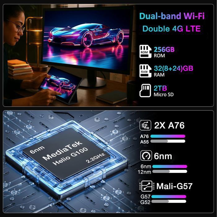Doogee TAB E3 Max VIP Touchscreen Tablet with Keyboard, 14