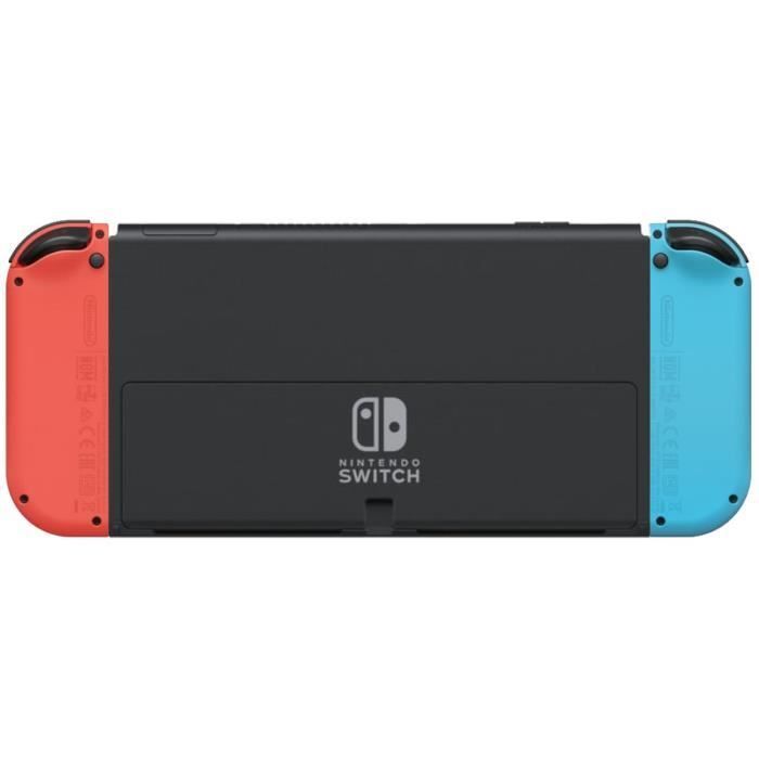 Pack Nintendo : Console Nintendo Switch - Modèle OLED • Néon + Disney Illusion Island + Pochette Splatoon 3