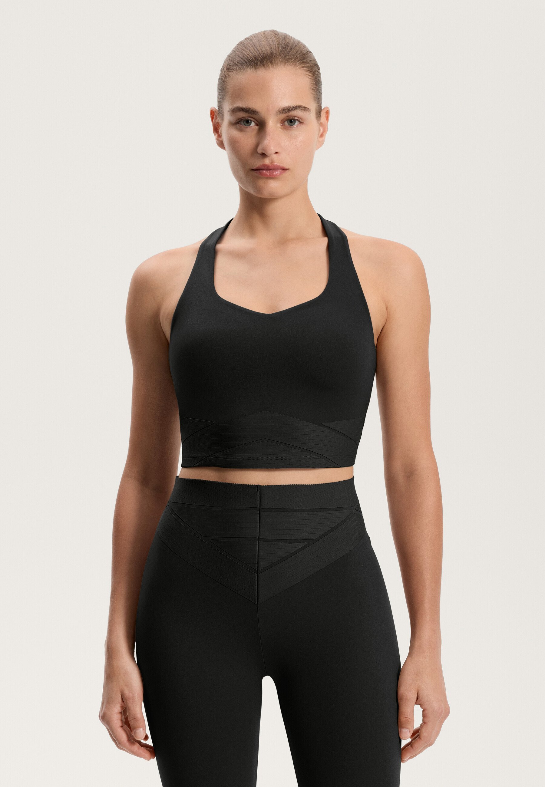 OYSHO COMPRESSIVE BLOCK - Bluză - neagră