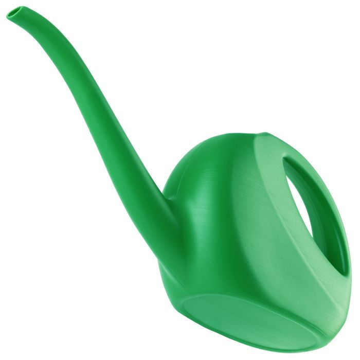 Regadera pequeña KADAX de 2 litros, regadera de plástico para jardín, regadera para flores con boquilla larga para interiores y exteriores, hogar (verde)