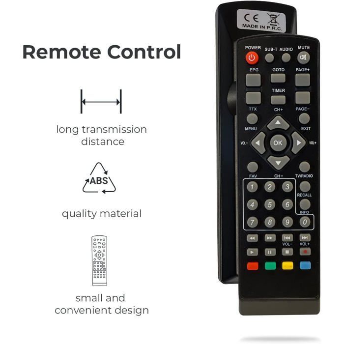 LEYF PA-2211 Digital Terrestrial Television (DTT) Decoder, Full HD 1080p, Free-to-Air Channels, DVB-T2, DTT Tuner